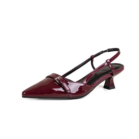 Intims - Escarpins Mini Talon Aiguille à Bout Pointu avec Détail Sangle - 45892FR