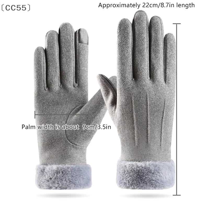 Gants en Daim Tactiles Chauds & Élégants - Femme