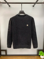 Intims - Pull en Maille Doublé Polaire à Col Rond et Logo Brodé Homme - 94828FR