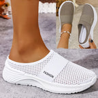 Baskets à Enfiler Femme en Tissu Respirant — Semelle PVC légèreté et confort
