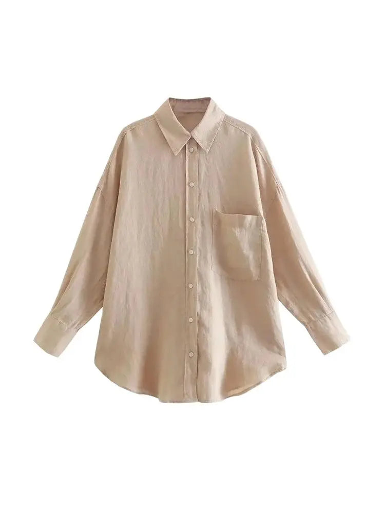 Intims - Chemise BASIC Manches longues en Popeline de Coton - 74821FR