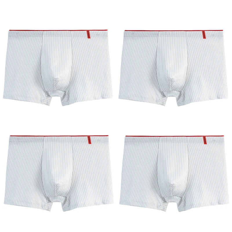 Intims - Lot de 4 Boxers en Coton à Rayures pour Hommes - 58214FR