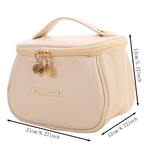 Trousse de Toilette en Cuir PU - Praticité & Grande Capacité