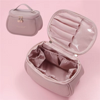 Trousse de Toilette en Cuir PU - Praticité & Grande Capacité