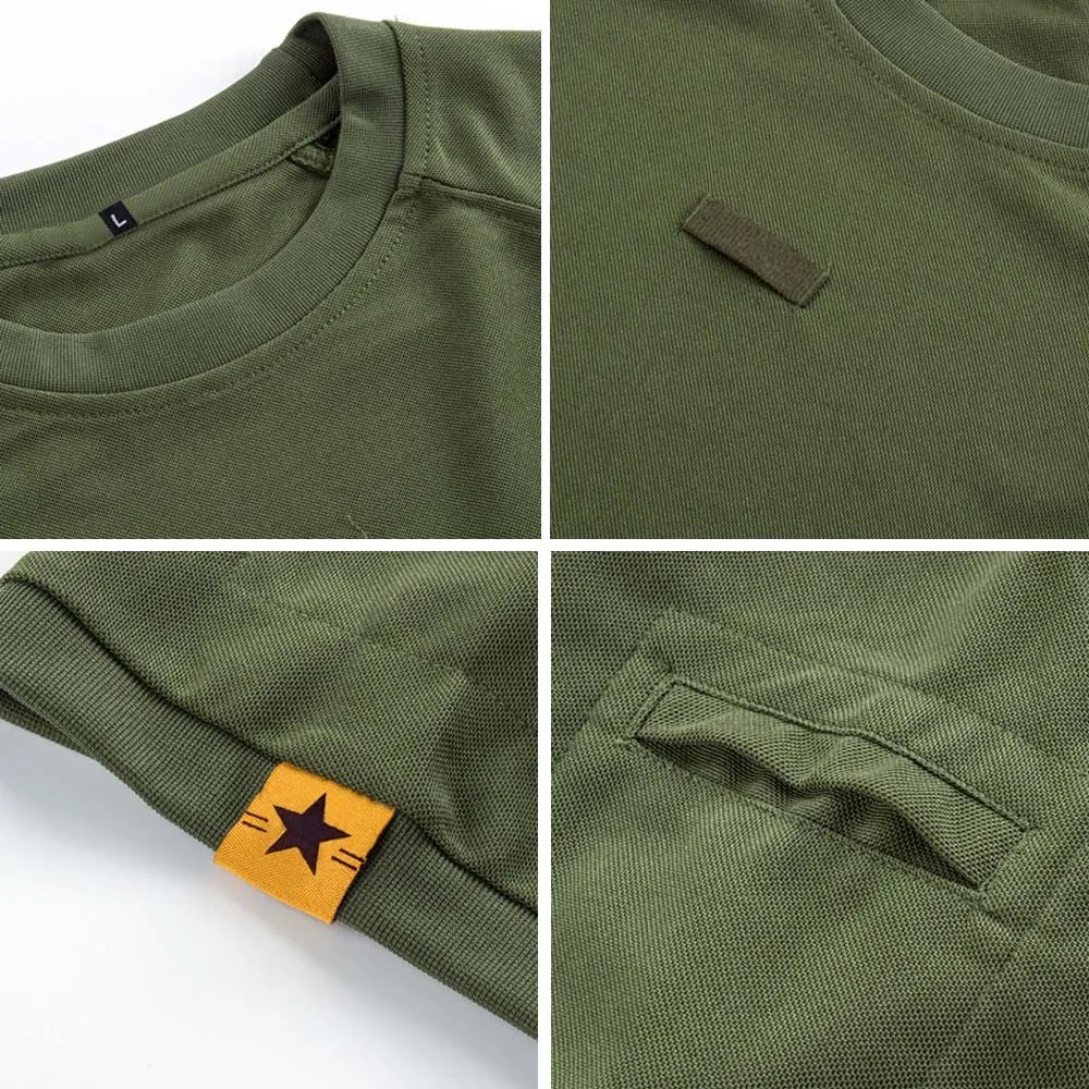 Polo Tactique Homme Séchage Rapide Manches Courtes