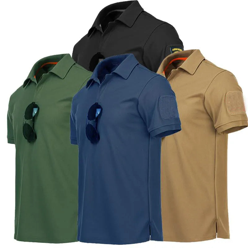 Polo Tactique Homme Séchage Rapide Manches Courtes