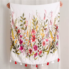Intims - Foulard Printanier en Viscose à Imprimé et Pompoms pour Femmes - 58291FR
