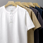 Intims - T-shirt Henley Oversize Épais avec 3 Boutons en Coton 100% pour Hommes - 90123FR