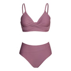 Bikini à taille haute avec bralette torsadée