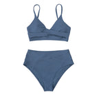 Bikini à taille haute avec bralette torsadée