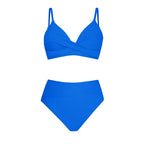 Bikini à taille haute avec bralette torsadée