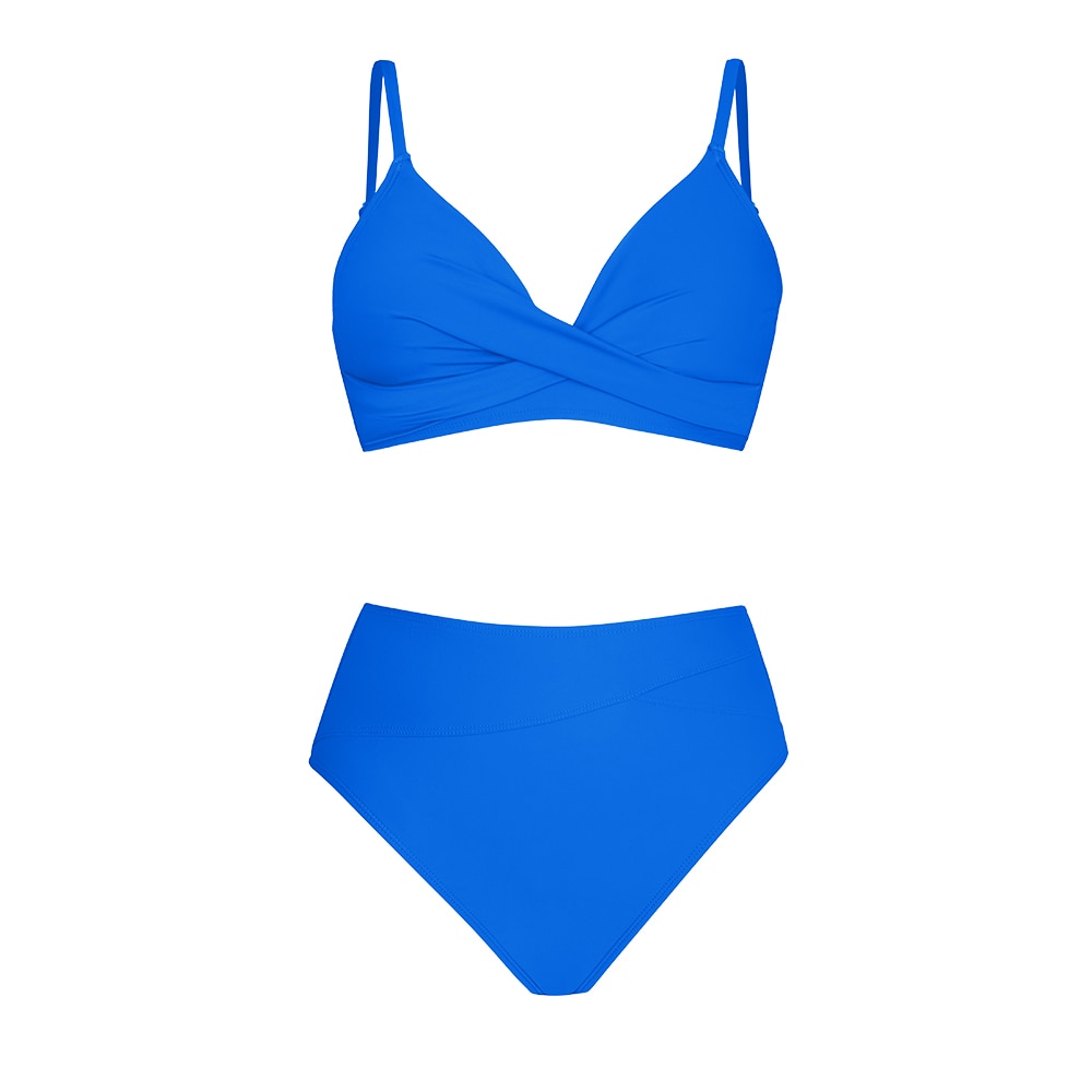 Bikini à taille haute avec bralette torsadée