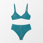 Bikini à crochets dans le dos brillant