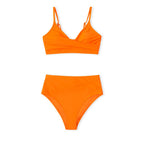 Bikini à taille haute avec bralette torsadée