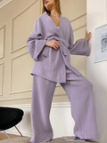 Intims - Cotton Gauze Bathrobe & Trousers Set