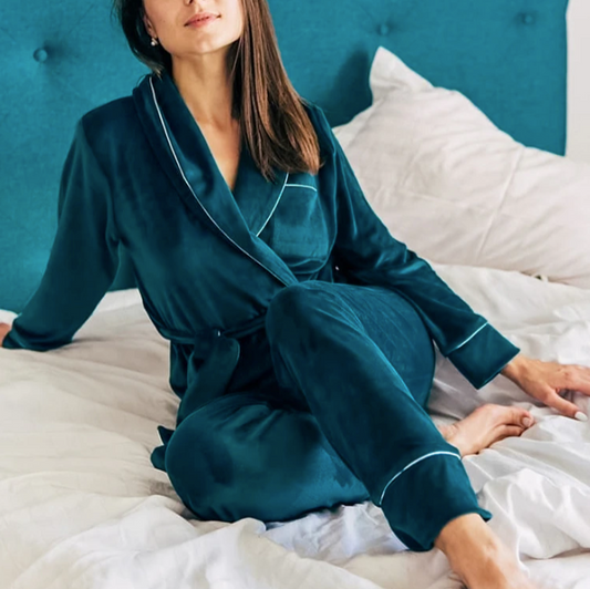 Intims - Pyjama peignoir chaud en velours - 92874FR