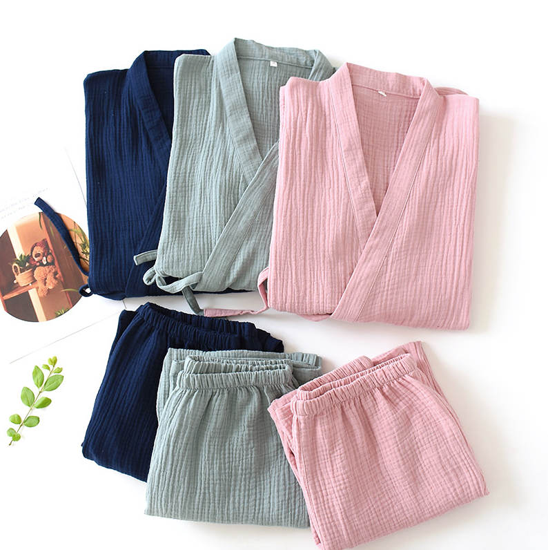 Intims - Pyjama Kimono en Coton Mixte