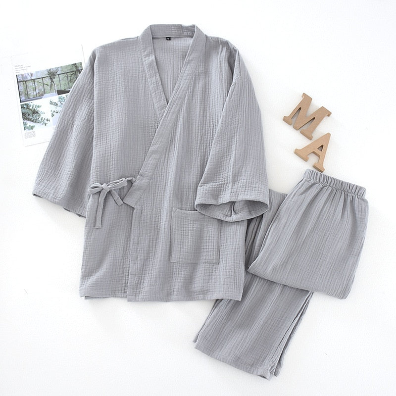 Intims - Pyjama Kimono en Coton Mixte