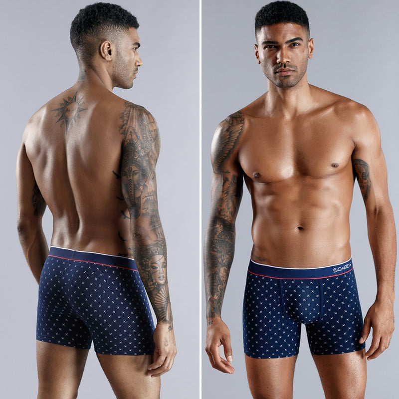 Intims - Lot de 4 Boxers en Coton à motifs