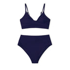 Bikini à taille haute avec bralette torsadée