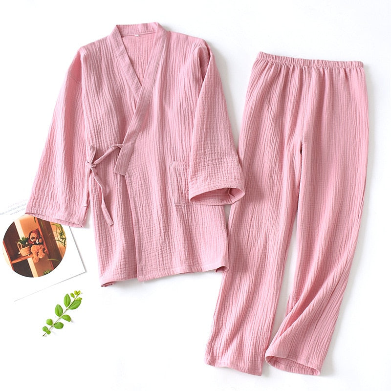 Intims - Pyjama Kimono en Coton Mixte