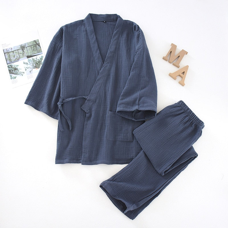 Intims - Pyjama Kimono en Coton Mixte