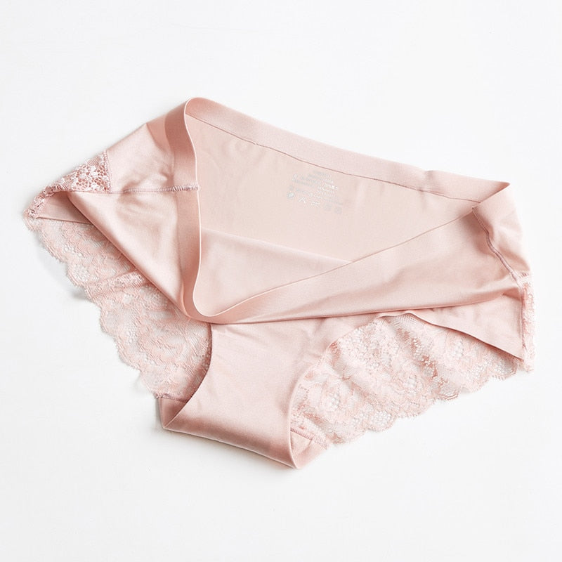 Intims - 3x Culotte en soie glacée - Dentelle