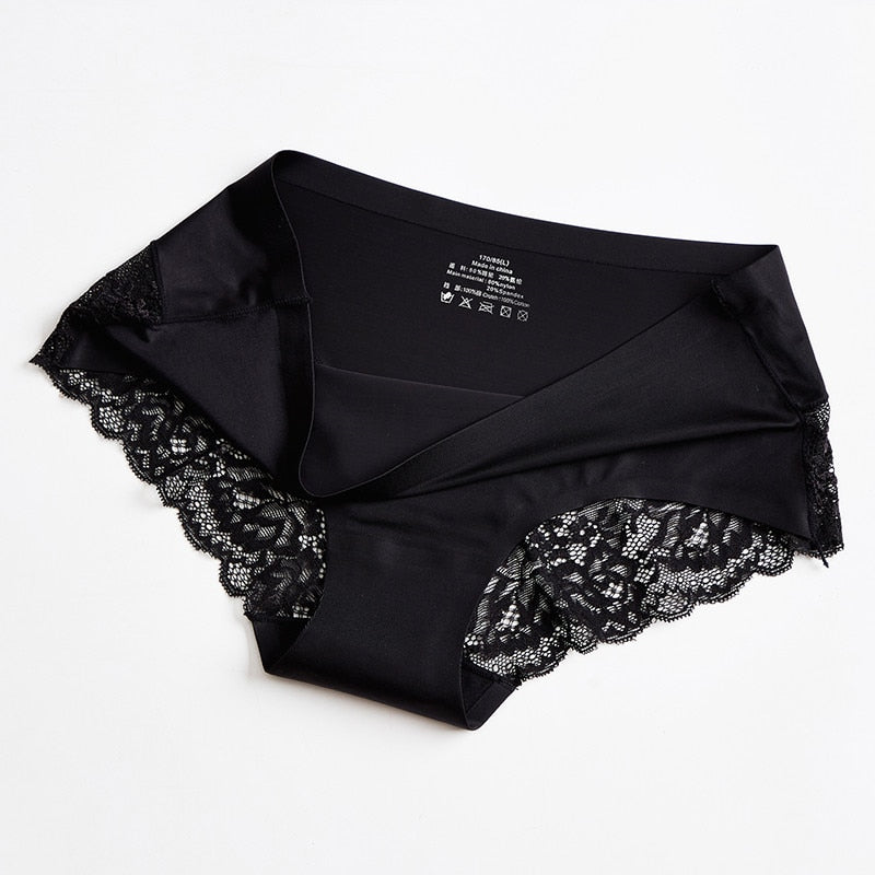 Intims - 3x Culotte en soie glacée - Dentelle