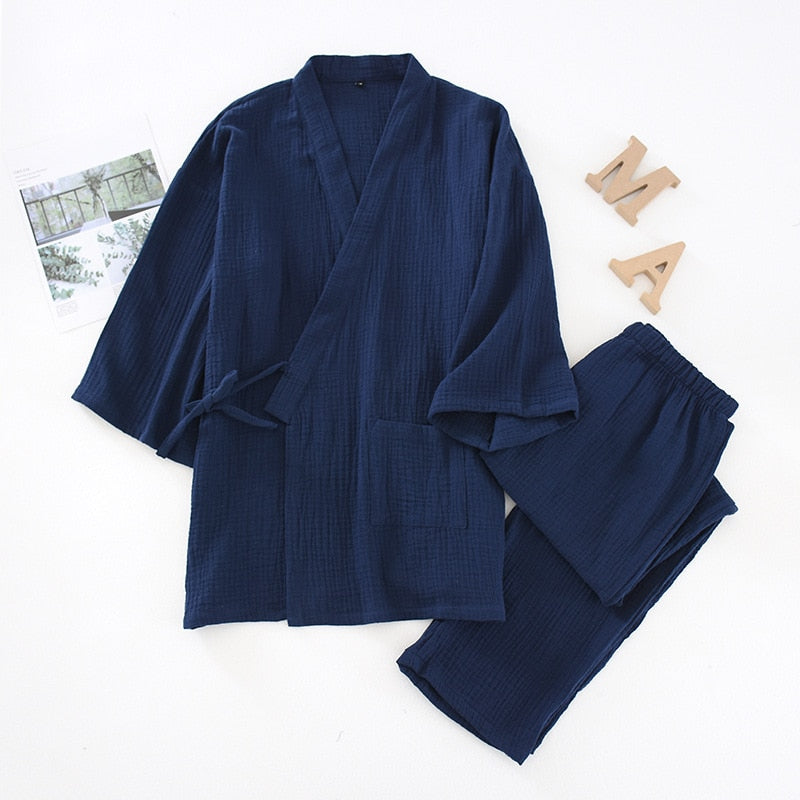 Intims - Pyjama Kimono en Coton Mixte