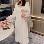 Intims - White long nightgown with lace