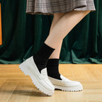 Mocassins décontractés à semelles épaisses - Cuir véritable