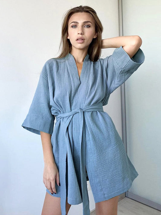 Intims - Peignoir court en Gaze de Coton