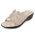 Glittering leather summer sandals