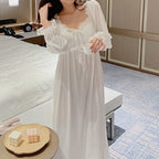 Intims - White long nightgown with lace