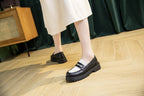 Mocassins décontractés à semelles épaisses - Cuir véritable