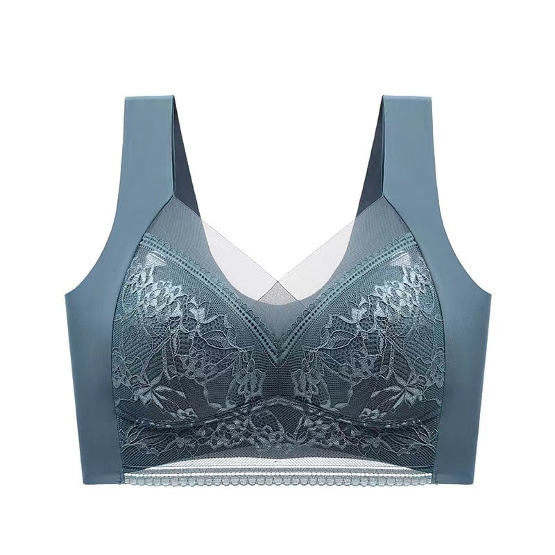 Intims - Brassière en soie glacée à dentelle - 92845FR