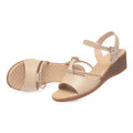 Comfortable summer leather sandals - Wedge soles