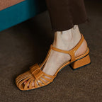 Gladiator sandals with bow - Leather