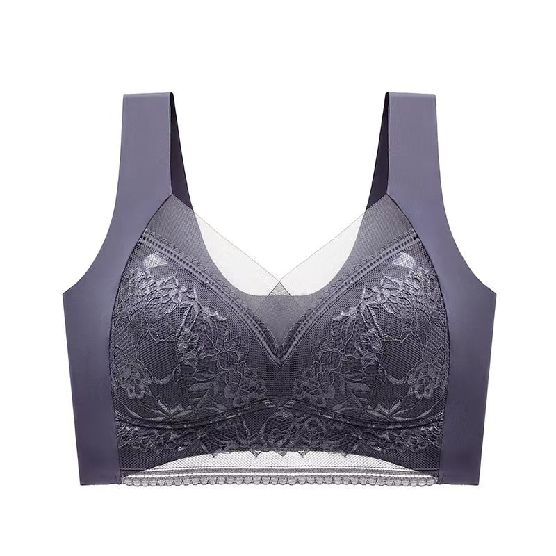 Intims - Brassière en soie glacée à dentelle - 92845FR