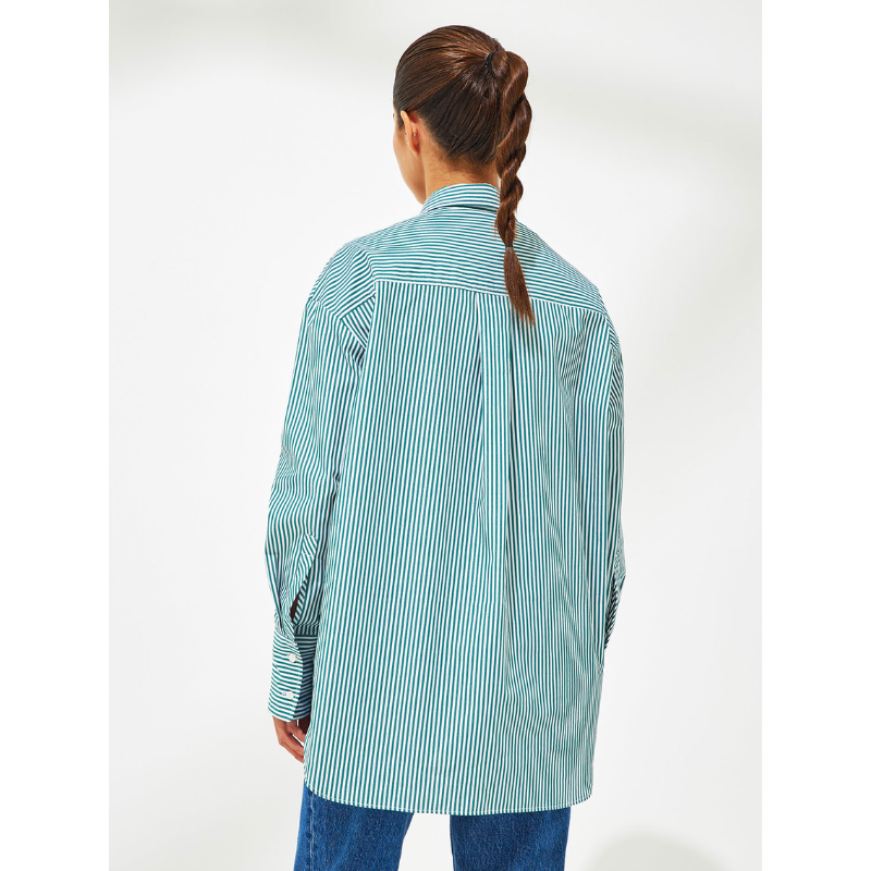 Intims - Chemise rayée oversize en popeline de coton