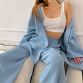 Intims - Cotton Gauze Bathrobe & Trousers Set