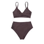 Bikini à taille haute avec bralette torsadée