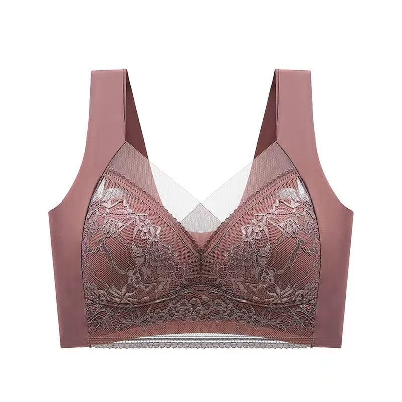 Intims - Brassière en soie glacée à dentelle - 92845FR