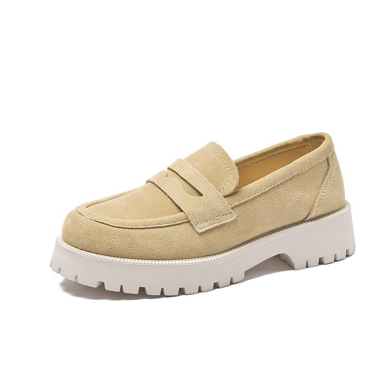 Casual loafers with thick soles - Suede