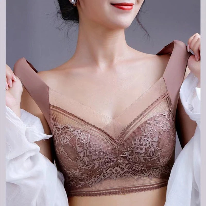 Intims - Brassière en soie glacée à dentelle - 92845FR